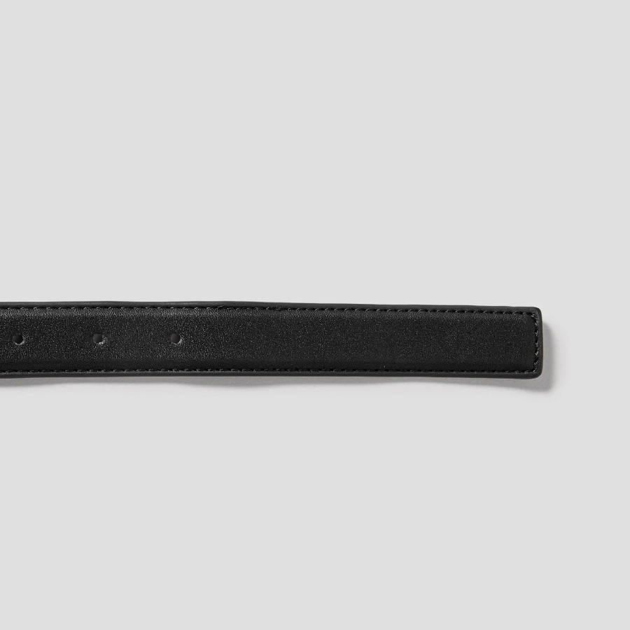 8 seconds 25mm Square Buckle Belt - Black