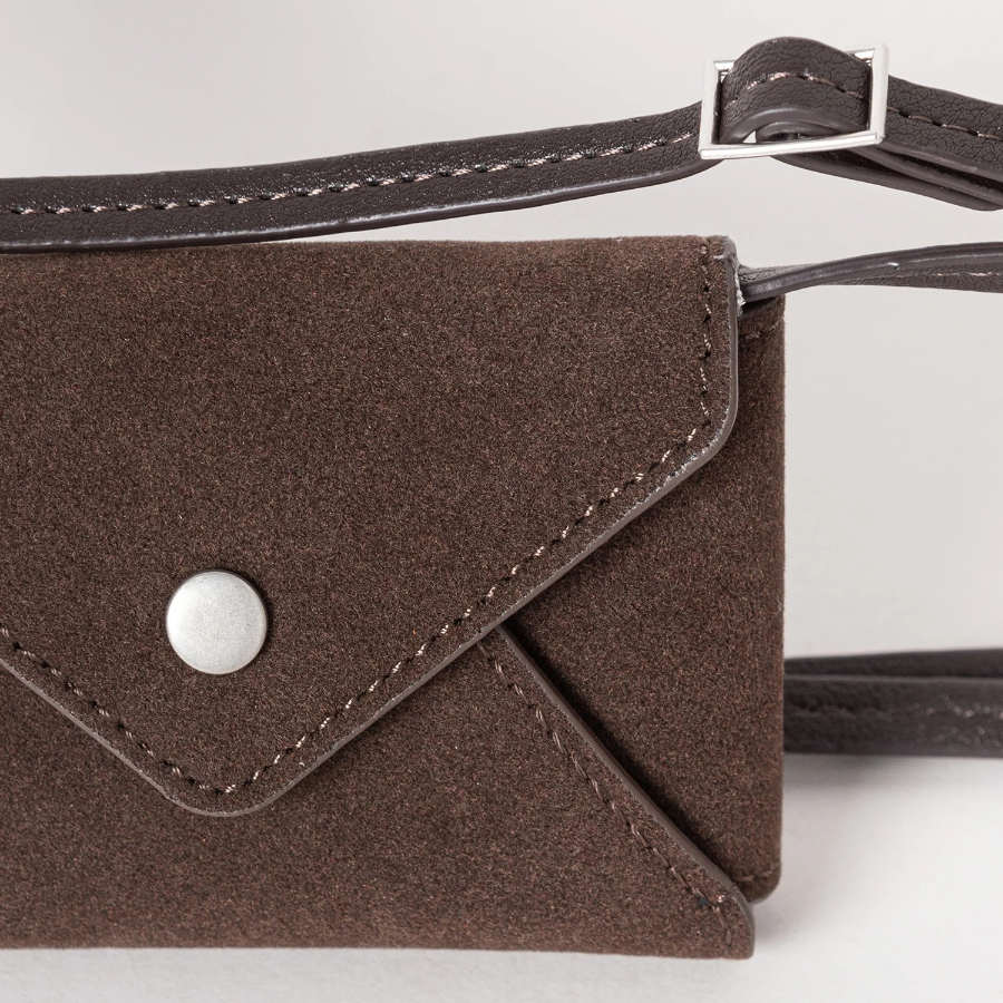 8 seconds Card Wallet Layered Belt - Brown