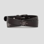 8 seconds [Real Leather] 25mm Stitch Belt - Brown