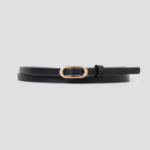 8 seconds 8mm Ring Buckle Belt - Black