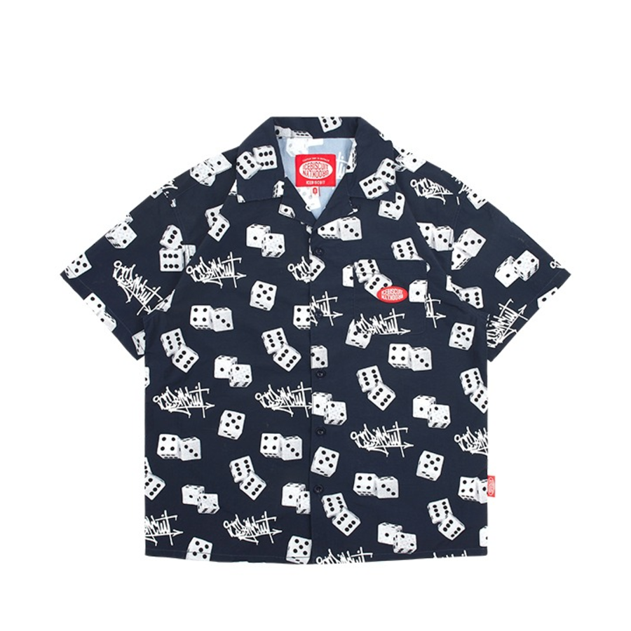 ICEBISCUIT [Junior] All-Over Dice Game Nylon Shirt_IB52SH510