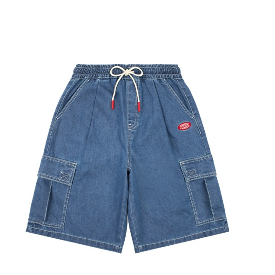 ICEBISCUIT [Junior] Wide Denim Cargo Shorts_IB52DP536