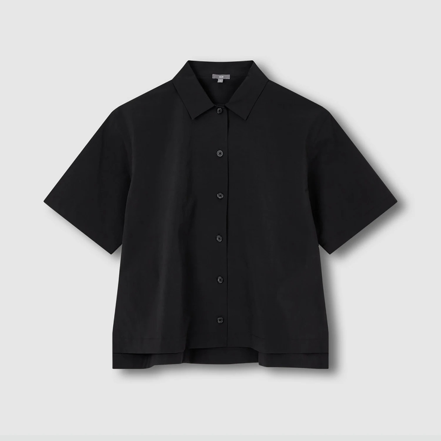 JAJU Crisp Short Sleeve Shirt – Black