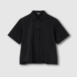 JAJU Crisp Short Sleeve Shirt – Black