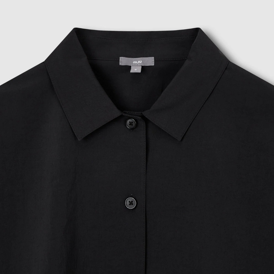 JAJU Crisp Short Sleeve Shirt – Black