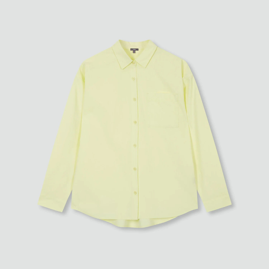 JAJU Structured Semi-Loose Fit Shirt – Yellow