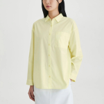 JAJU Structured Semi-Loose Fit Shirt – Yellow