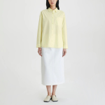 JAJU Structured Semi-Loose Fit Shirt – Yellow