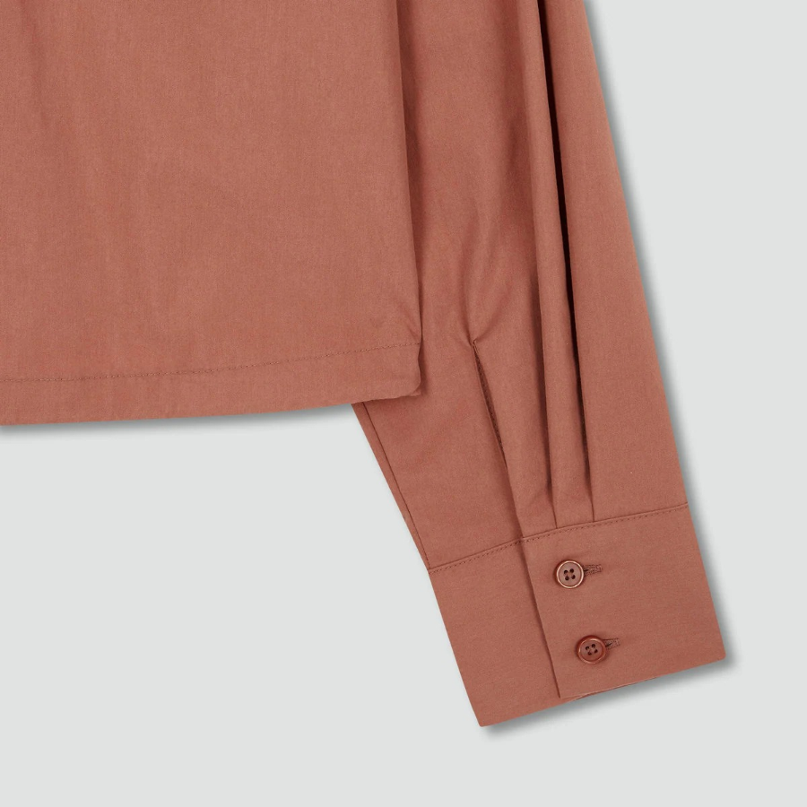 JAJU Structured Crisp Crop Shirt – Brick