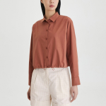 JAJU Structured Crisp Crop Shirt – Brick