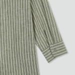 JAJU Linen Blended 7/10 Sleeve Shirt – Dark Khaki