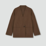 JAJU Loose Fit Robe-Style Pocket Shirt – Brown