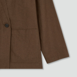 JAJU Loose Fit Robe-Style Pocket Shirt – Brown