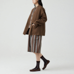 JAJU Loose Fit Robe-Style Pocket Shirt – Brown