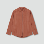 JAJU Structured Semi-Loose Fit Shirt – Light Brown