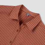 JAJU Structured Semi-Loose Fit Shirt – Light Brown