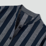 JAJU Stripe Pocket Shirt – Dark Navy