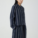 JAJU Stripe Pocket Shirt – Dark Navy