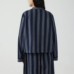 JAJU Stripe Pocket Shirt – Dark Navy