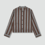 JAJU Stripe Pocket Shirt – Light Brown