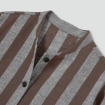JAJU Stripe Pocket Shirt – Light Brown