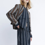 JAJU Stripe Pocket Shirt – Light Brown