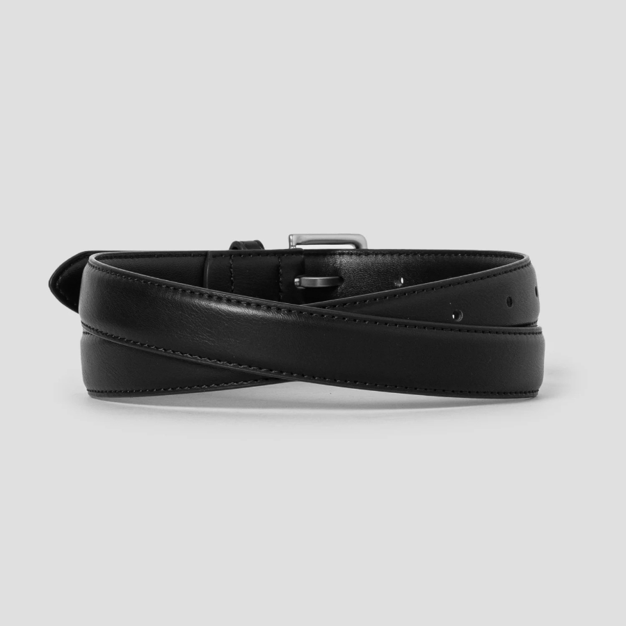 8 seconds 25mm Buckle Stitch Belt — Black —