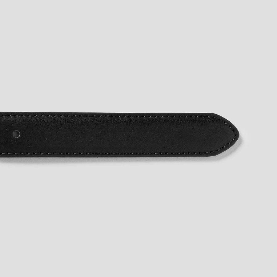 8 seconds 25mm Buckle Stitch Belt — Black —
