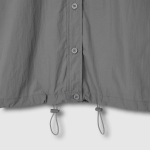 JAJU Crinkle Short Sleeve String Shirt – Grey