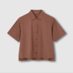 JAJU Crinkle Short Sleeve Shirt – Brick