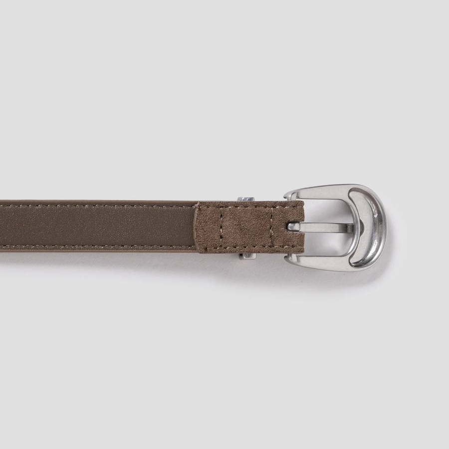 8 seconds 20mm Faux Suede Western Buckle Belt — Brown