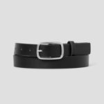 8 seconds 25mm Square Ring Buckle Belt — Black