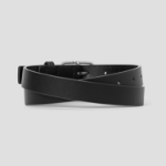 8 seconds 25mm Square Ring Buckle Belt — Black