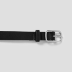 8 seconds 25mm Square Ring Buckle Belt — Black