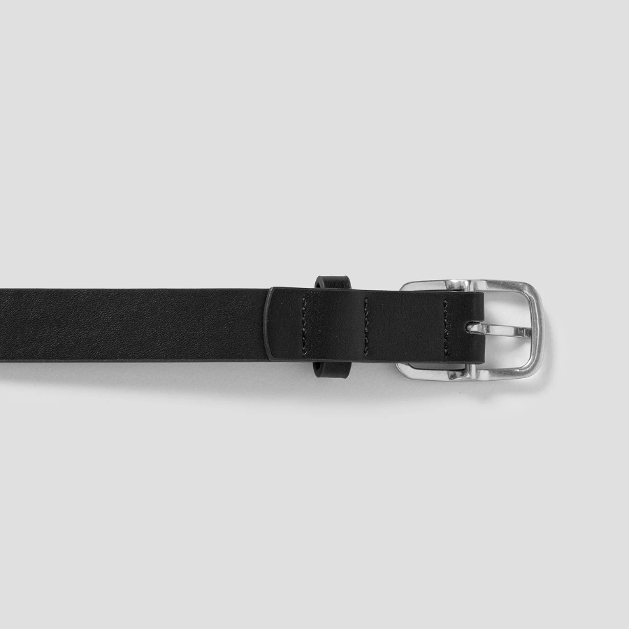 8 seconds 25mm Square Ring Buckle Belt — Black