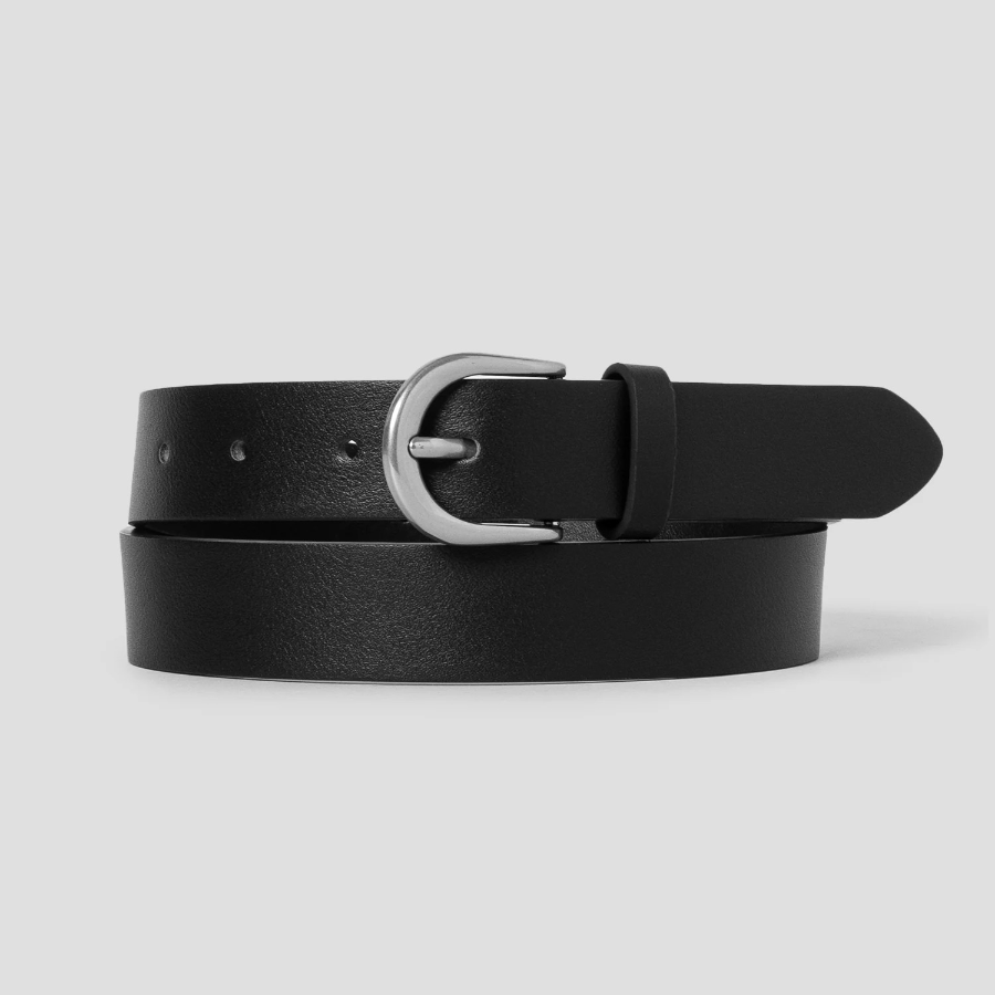 8 seconds 30mm Round Buckle Belt — Black