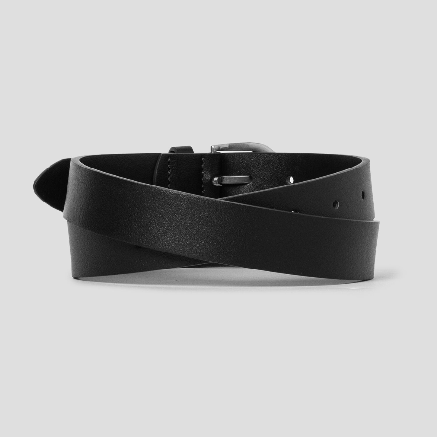 8 seconds 30mm Round Buckle Belt — Black