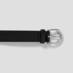8 seconds 30mm Round Buckle Belt — Black