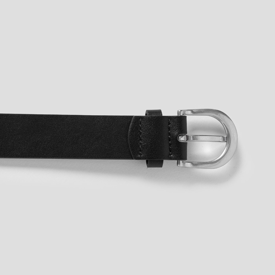 8 seconds 30mm Round Buckle Belt — Black