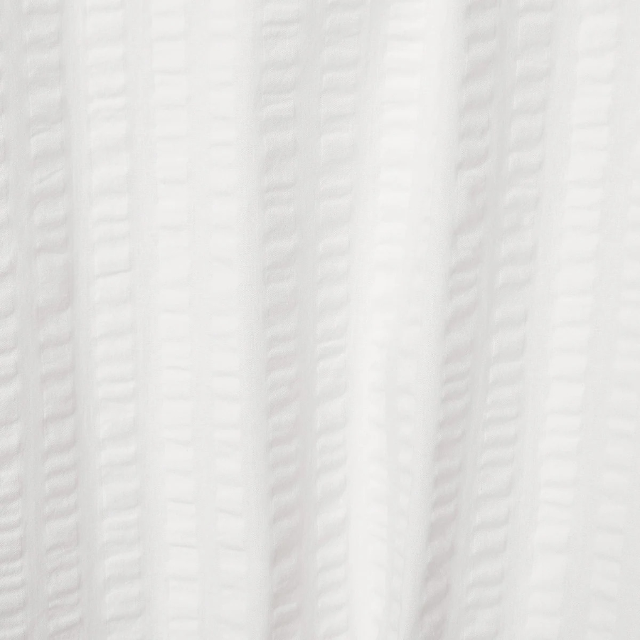 JAJU Cotton Seersucker Tunic Blouse – White