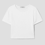 8 seconds Sheer Crop Short Sleeve T-shirt — White