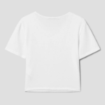 8 seconds Sheer Crop Short Sleeve T-shirt — White