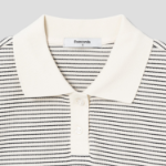 8 seconds Striped Short Sleeve Sweatshirt — Beige