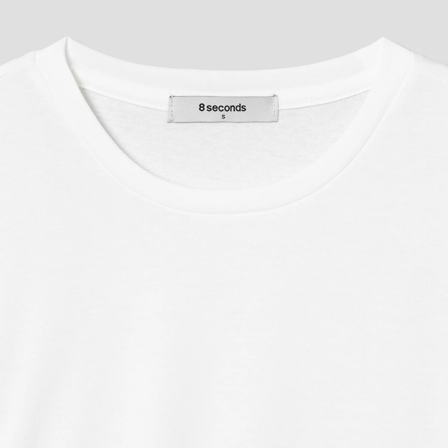 8 seconds Side String Short Sleeve T-shirt — White