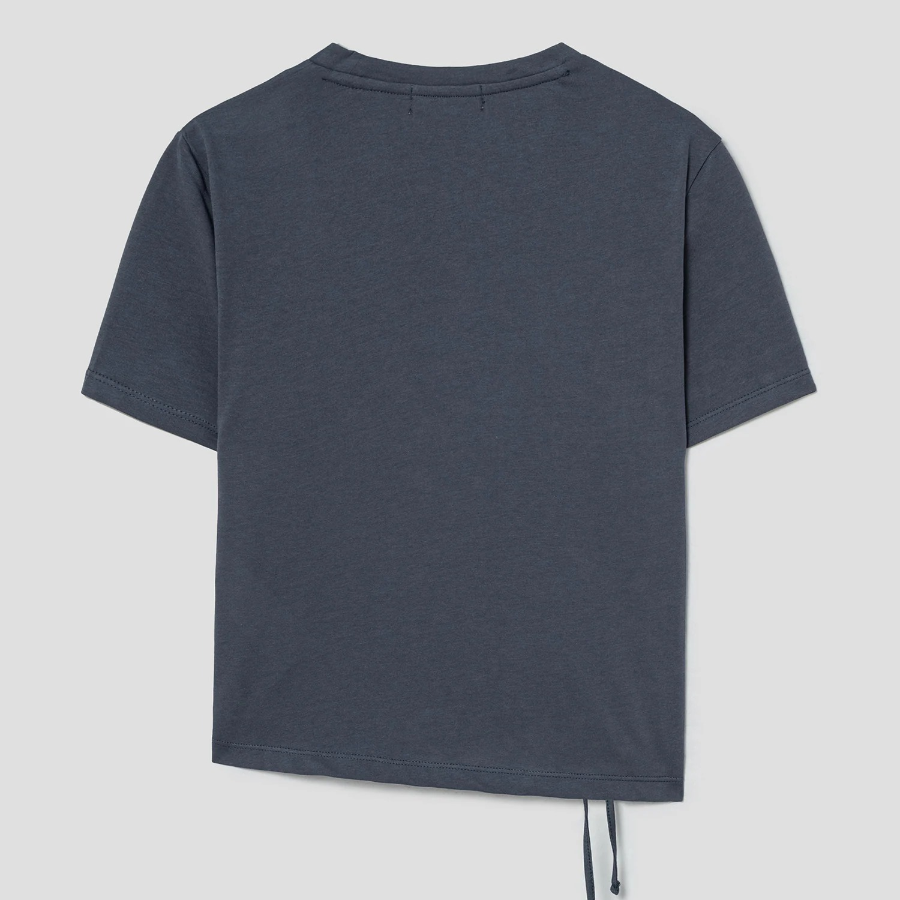 8 seconds Side String Short Sleeve T-shirt — Ash