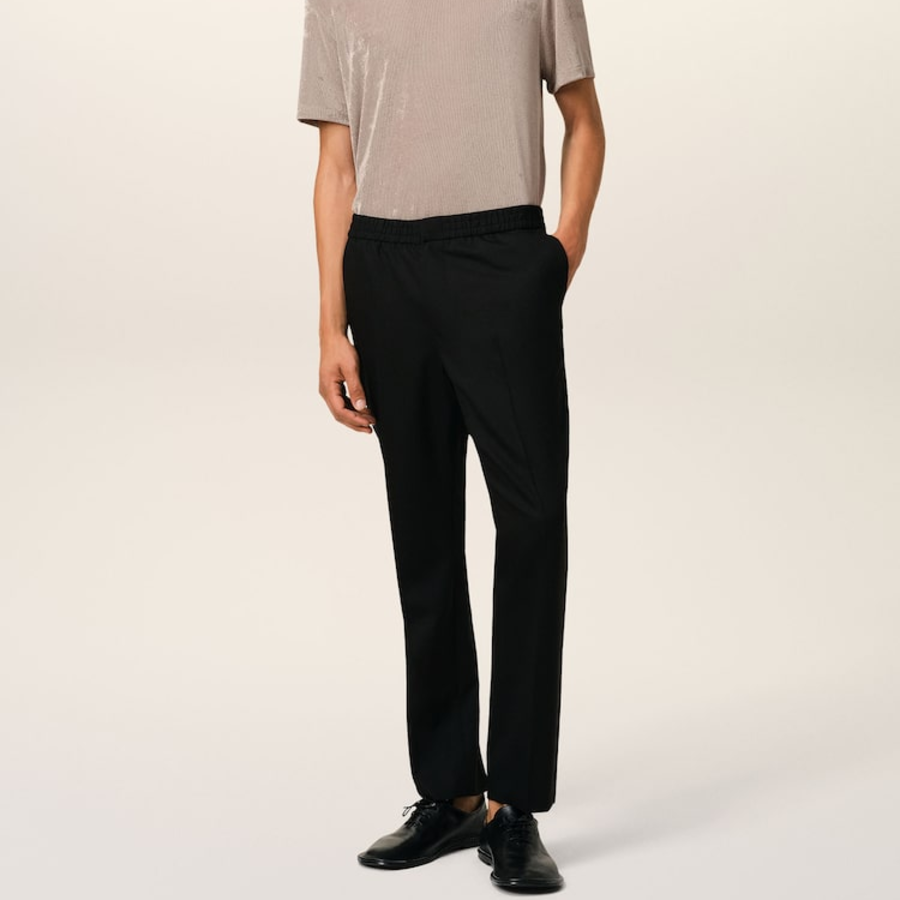 ami Elasticated Waist Pant – Black