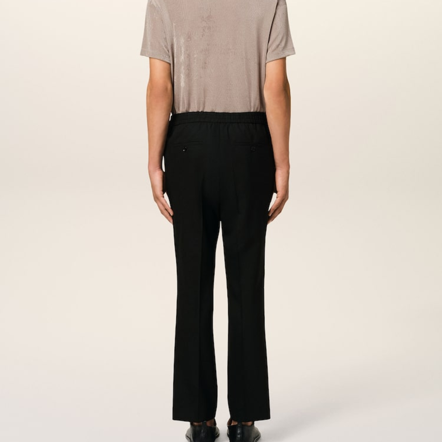 ami Elasticated Waist Pant – Black