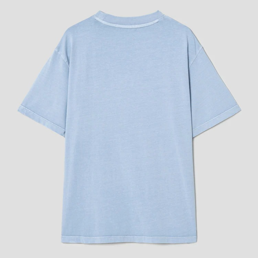 8 seconds Garment-Dyed Loose Fit T-shirt — Sky Blue