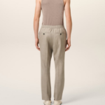 ami Elasticated Waist Pant – Beige