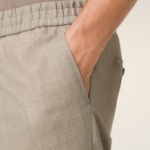 ami Elasticated Waist Pant – Beige